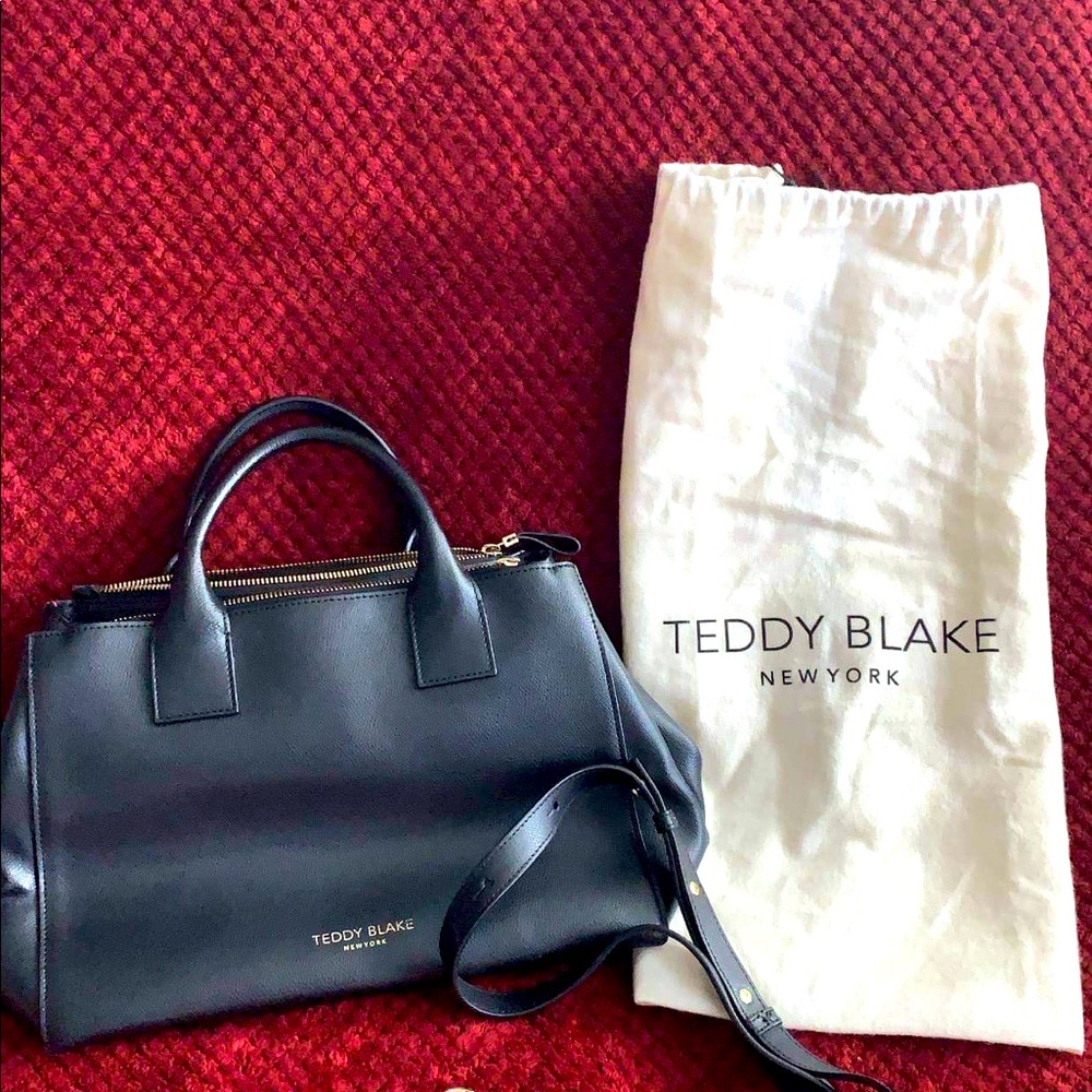 TeddyBlake handbag black exterior and red interior